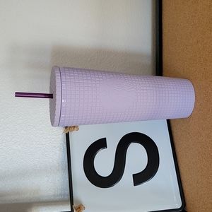 Starbucks Violet Tumbler Grid Pattern Limited Edition Valentine’s 2021 NWT Venti